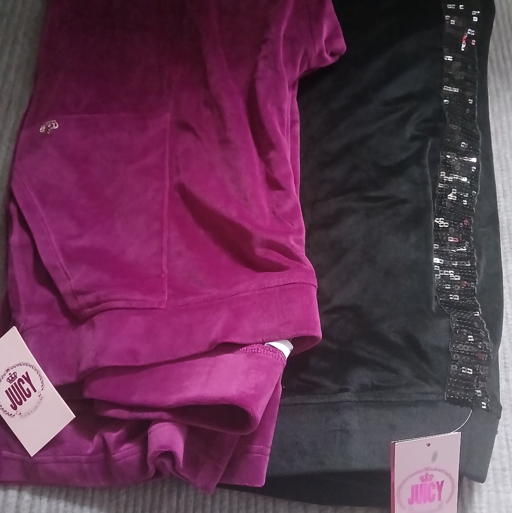 Juicy Couture Purple and Black Straight Leg Pants